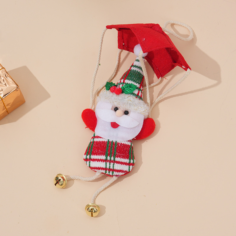 新款创意圣诞降落伞铃铛老人挂件 雪人挂件 麋鹿挂件 现货批发详情4