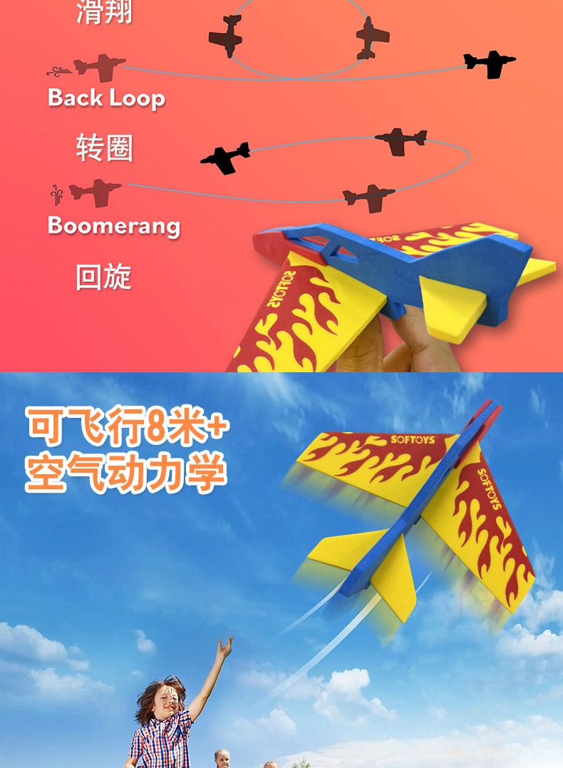 EVA飞机模型3D立体手工拼装飞机模型儿童创意diy拼装益智玩具批发详情18