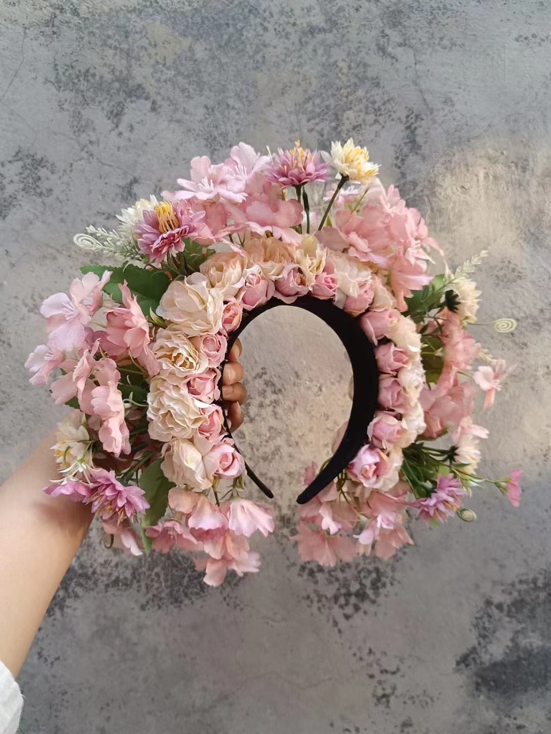 福建泉州浔埔女簪花头饰民族风花围高颜值爆款仿真花泉州簪花新款详情24