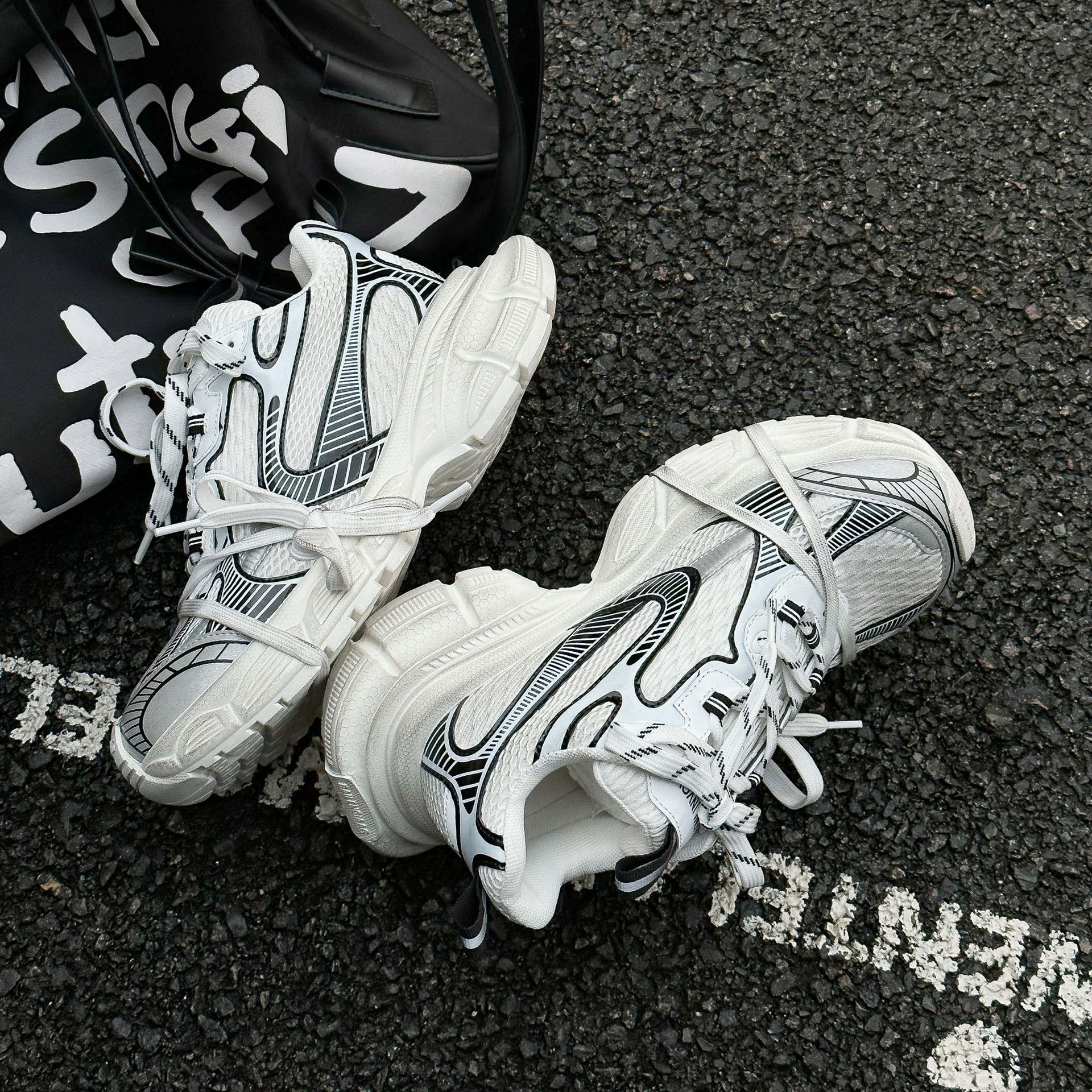 2023年新款老爹鞋增高厚底运动鞋休闲做旧复古情侣男女鞋详情23