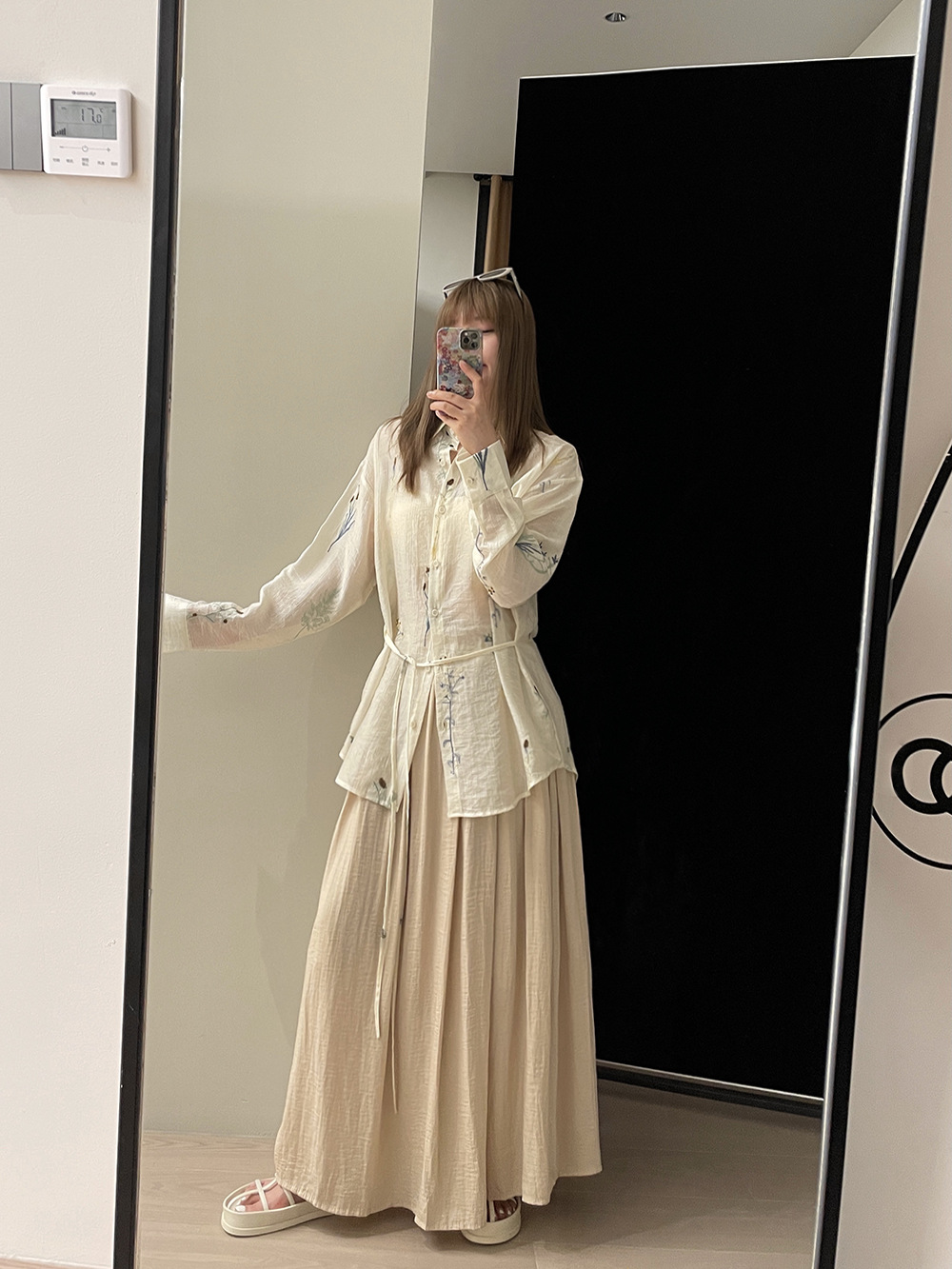 软糯飘逸可甜可盐~子川松紧腰显瘦长裙女2024夏季休闲半身裙e1316详情10