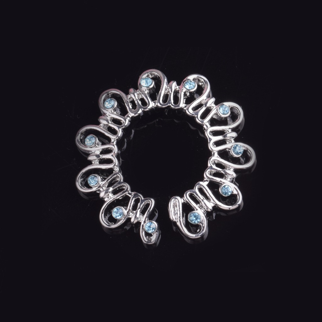 跨境8款乳环亚马逊蓝露新款不锈钢花形假乳环孔雀屏乳环穿刺饰品详情15