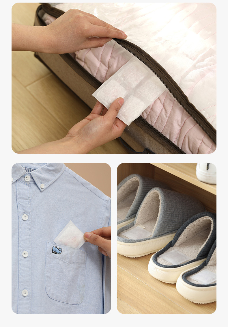 FaSoLa household hanging desiccant, bedroom wardrobe dehumidifying and dehumidifying agent, silica gel particle grid deoxidizer pic 19