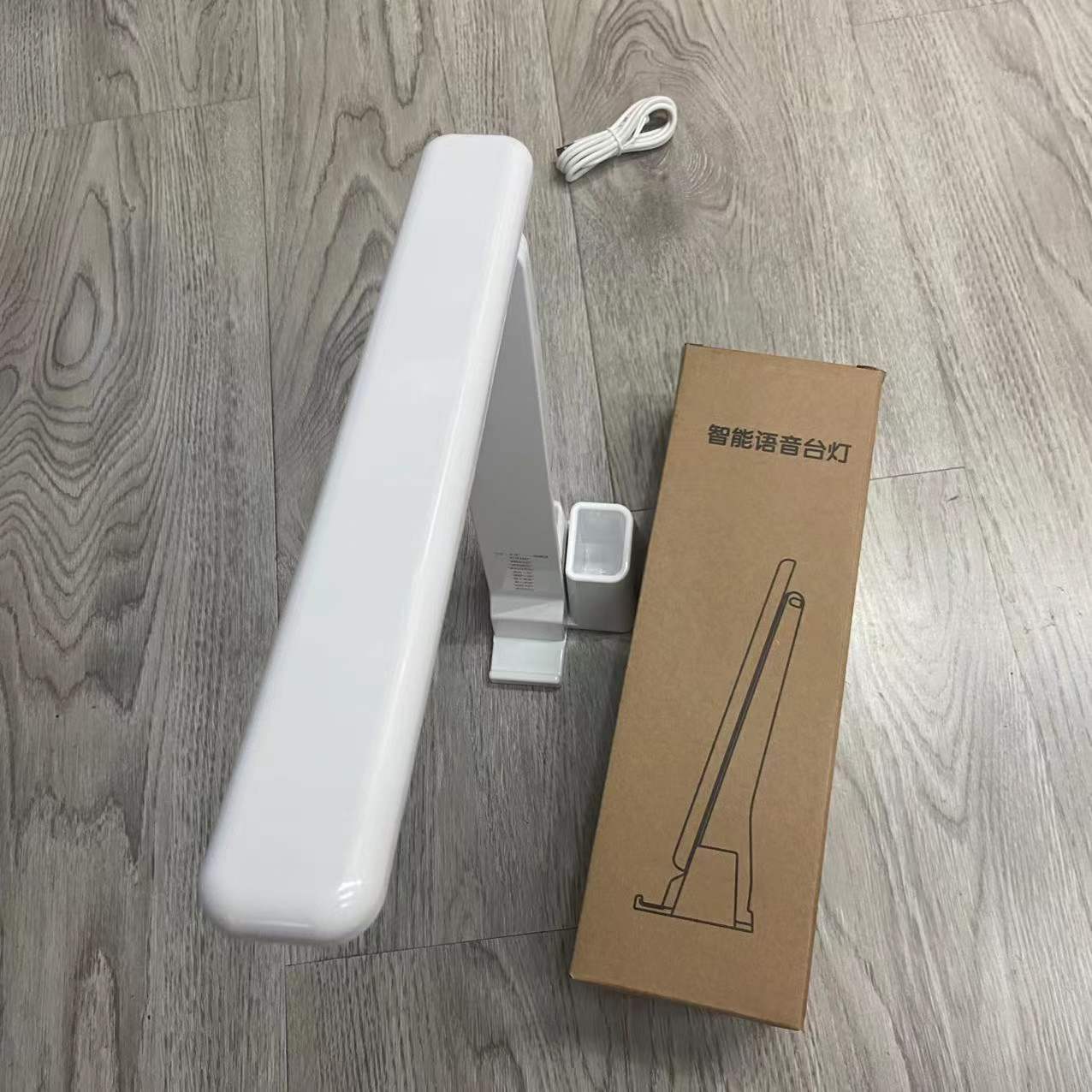USB charging eye-protecting desk lamp, voice control function, multi-functional pen holder, mobile phone stand, stepless dimming gift lamp pic 4