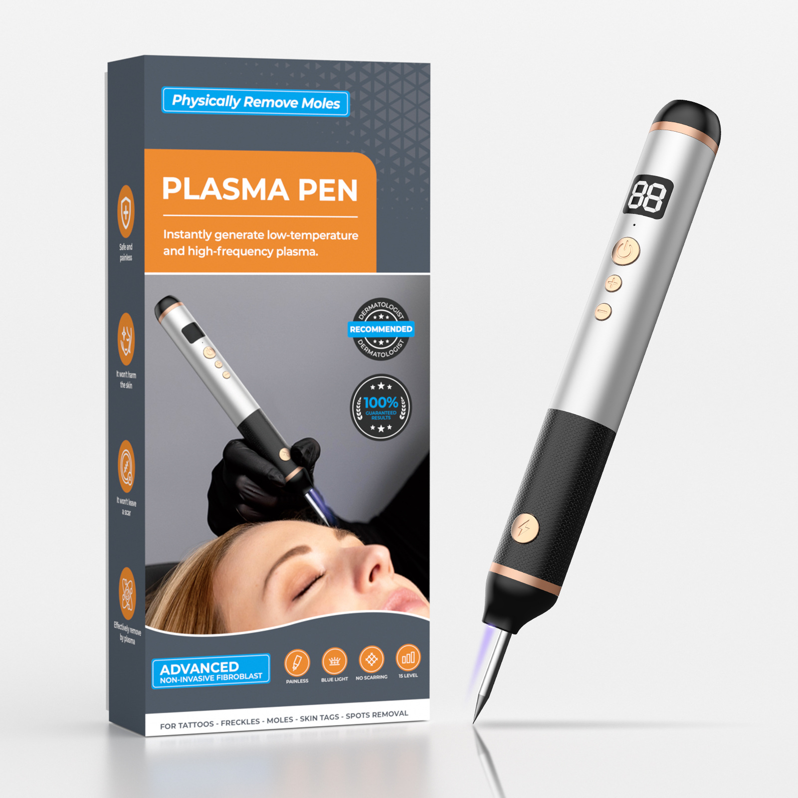 Cross-border 15-grade mole removal pen, a special beauty device for removing spots and moles, laser picosecond mole scanning pen pic 1
