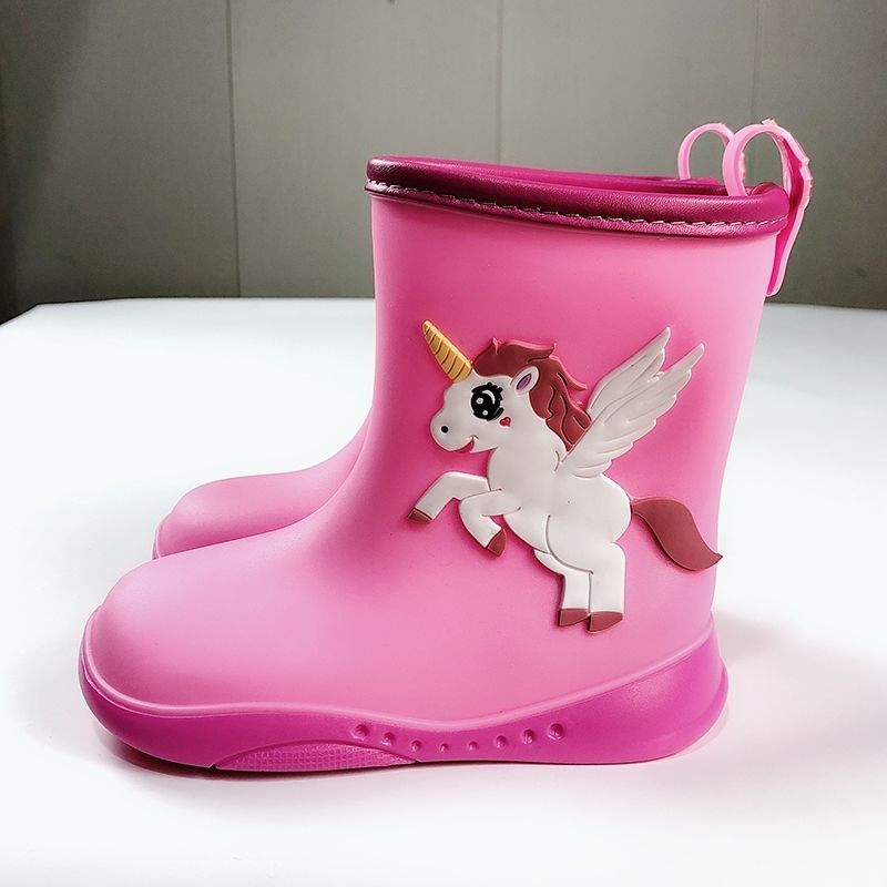 儿童雨鞋男童防滑时尚婴幼儿水鞋女童宝宝防水卡通中筒小孩雨靴详情22