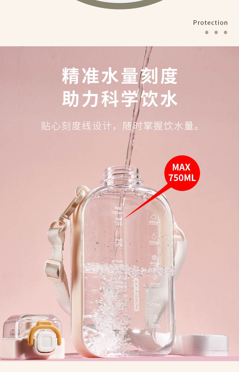 亿本大容量吨太空杯户外运动健身通用便携塑料水杯高颜值塑料水壶详情7