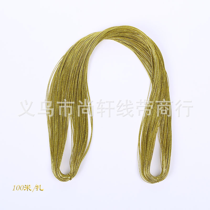 Gold and silver wire tag wire, 8-strand round gold wire, 1mm gold wire, Christmas gift packaging, gold onion wire, non-elastic tag wire pic 10