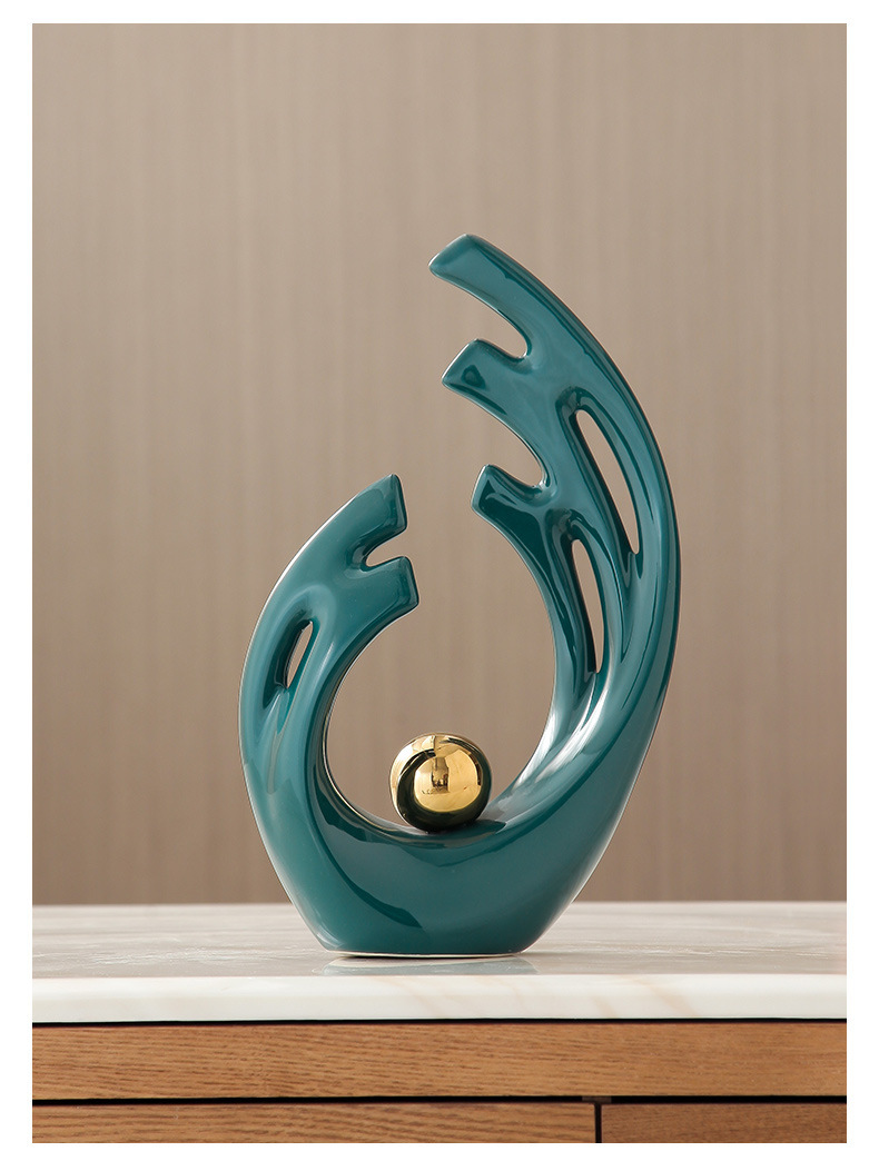 Modern, simple and fashionable design ornaments, creative and light luxury living room TV cabinet, shoe cabinet, entrance hall and antique display stand decoration and arrangement pic 5