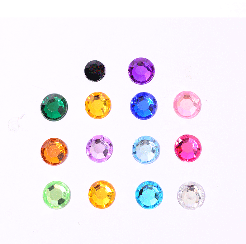 仿台压克力钻圆形平面八角贴片 魔法道具玩具佛具工艺品宝石贴详情13