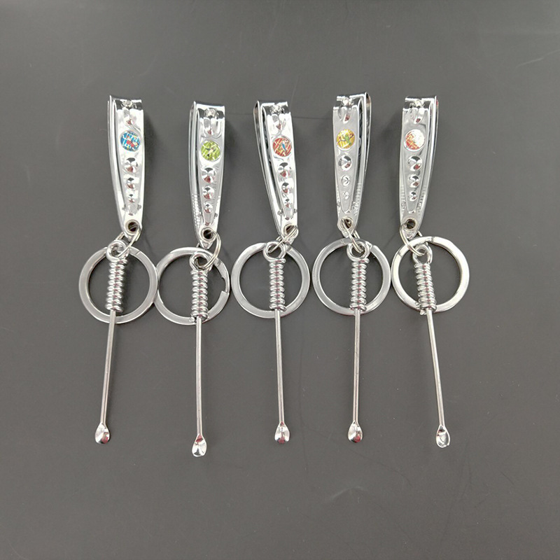 Metal keychains, nail clippers, ear spoons, 3-piece set, portable keychains, 1 yuan source, 2 yuan wholesale pic 6