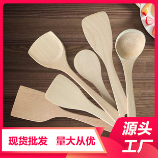 Haoyuan Factory direct sales of ebony wood spatulas and spoons that can be engraved with logos, long-handled soup spoons, and non-stick pot spatulas pic 3