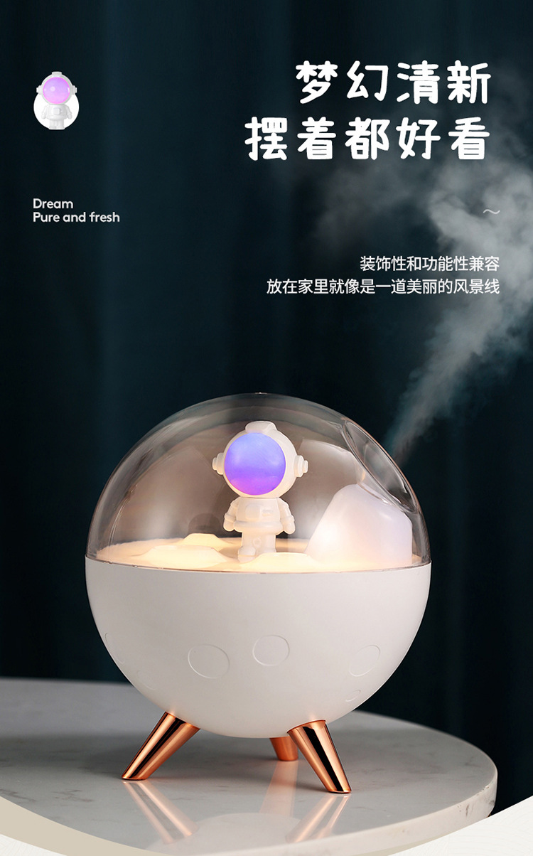New Astronaut humidifier, Astronaut wireless large-capacity desktop home ambient light humidifier, water Replenishment device pic 17
