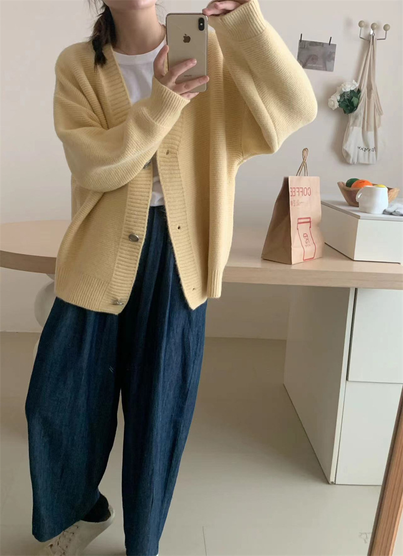 V领短款显瘦针织开衫女外搭2023秋季新款女装气质毛衣外套上衣女详情37