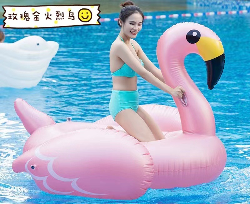 Customized flamingo large mounts for children and adults, inflatable mounts for surfing, water and seaside swimming toys pic 2