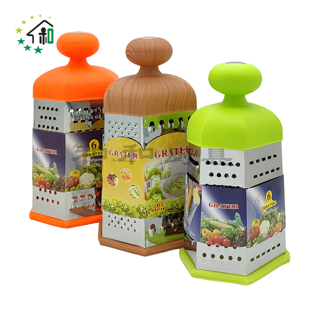 Kitchen multi-functional six-sided slicer, grater and vegetable cutter, stainless steel grater, a full-function vegetable cutter wonder pic 11