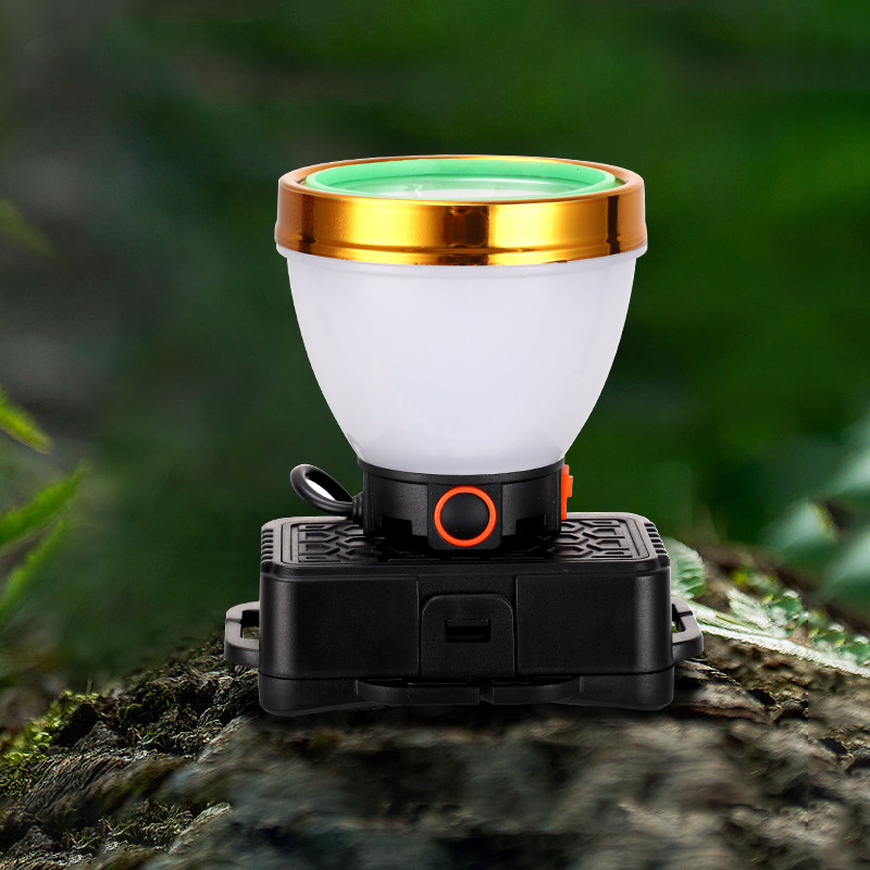 Cross-border LED strong bald head lamp, outdoor charging, camping sensor night fishing, home head-mounted mining headlamp pic 1