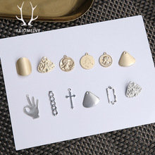 Simple style multi-specification three-dimensional smooth surface heart heart round ball pendant jewelry necklace earrings diy accessory materials pic 8