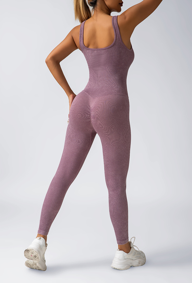 欧美跨境连体瑜伽服吊带美背一体式提臀女螺纹健身运动长裤文胸女详情21