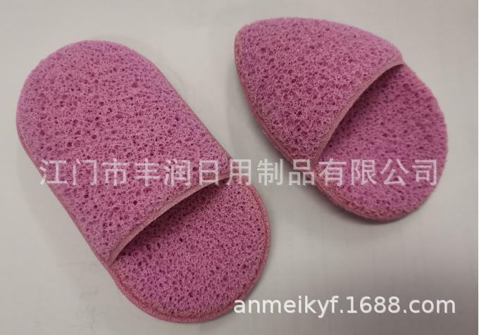 Sponge face towel, elastic cleaning powder puff, magic lazy shoe-shaped makeup remover powder puff, popular online facial cleansing towel pic 6