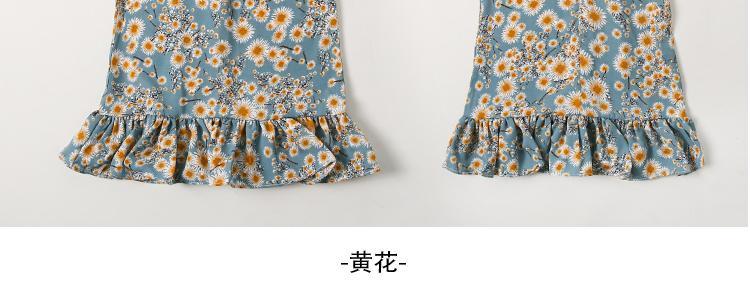 女宝宝改良旗袍连衣裙夏装儿童中国风短袖公主裙小童碎花裙子详情23