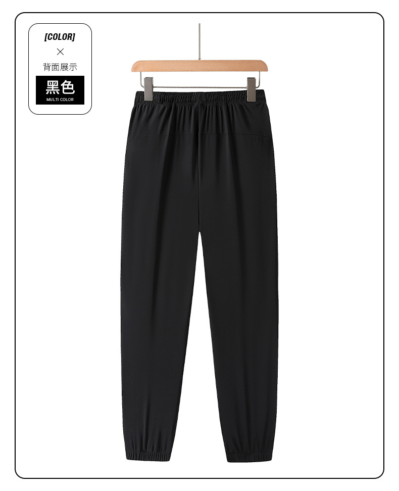 夏季冰丝裤男潮牌宽松九分裤薄款透气休闲裤户外防晒运动束脚卫裤详情14