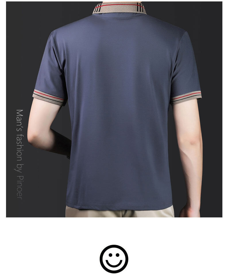 高级感男士短袖T恤polo衫夏季男装新款百搭体恤潮流韩版半袖上衣详情15