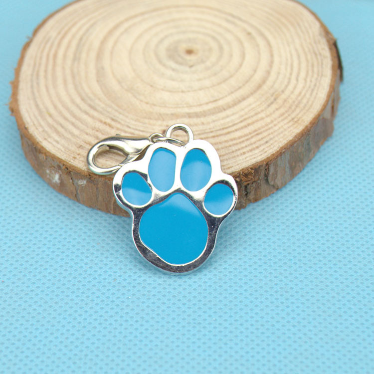 Cross-border best-selling pet dog brand 8-color footprint pet jewelry pendant, anti-loss engraved dog pendant, pet accessory pic 11