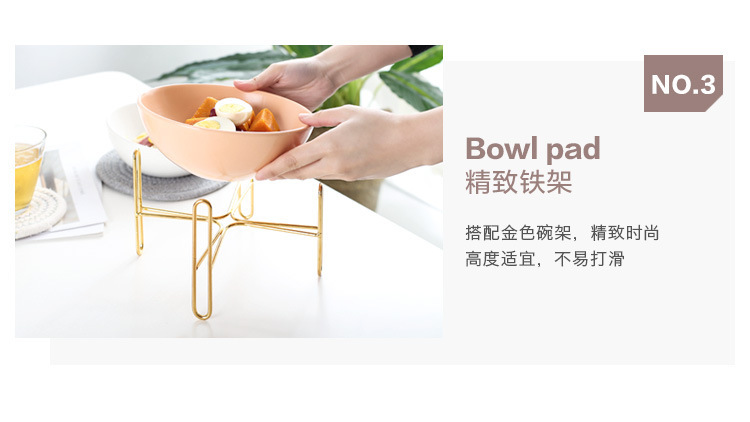 Nordic creative household ceramic tableware with metal racks, pet ceramic bowls, pet feeders pic 6