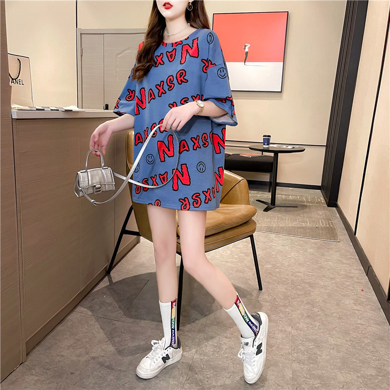 2021新款网红ins超火短袖t恤女装春夏潮情侣装大码宽松上衣详情8