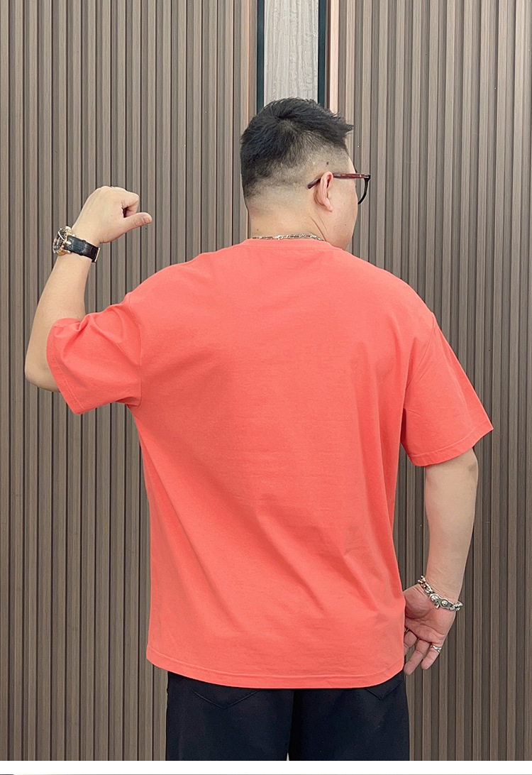 胖蝈蝈大码短袖男款夏季宽松大码t恤男加肥加大男士休闲子半袖详情29