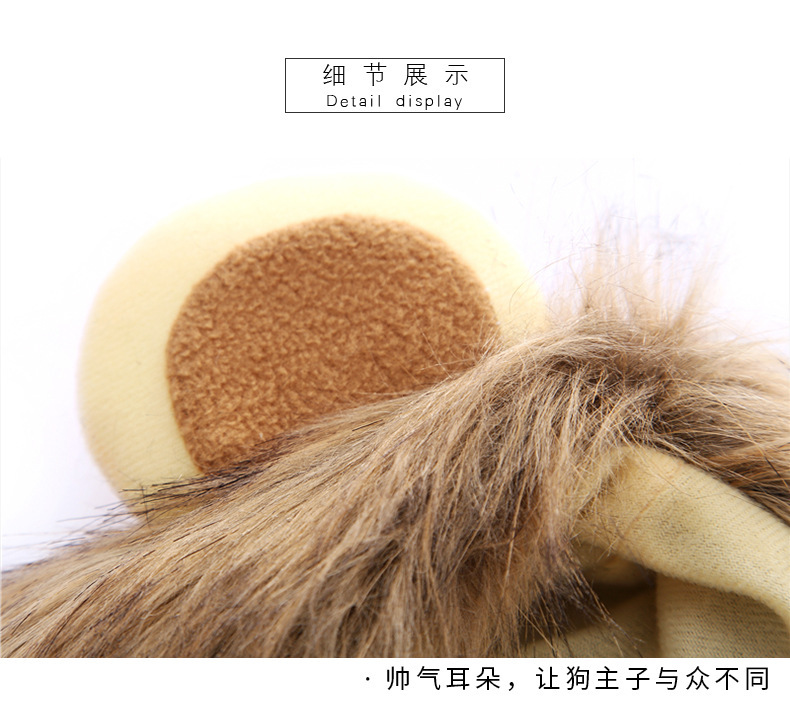Pet hats, fun and funny, cute cat hats, durable, funny lion head covers, dog accessories, pet head ornaments pic 11