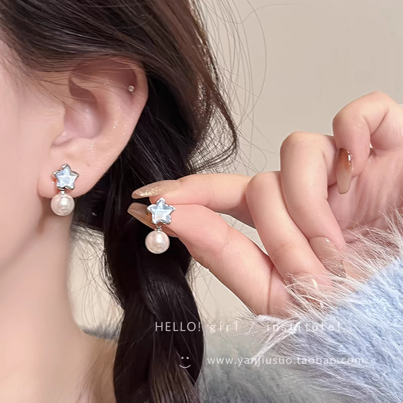 925针ins风珍珠耳钉女百搭耳环高级感气质耳饰摆地摊夜市爆款批发详情23