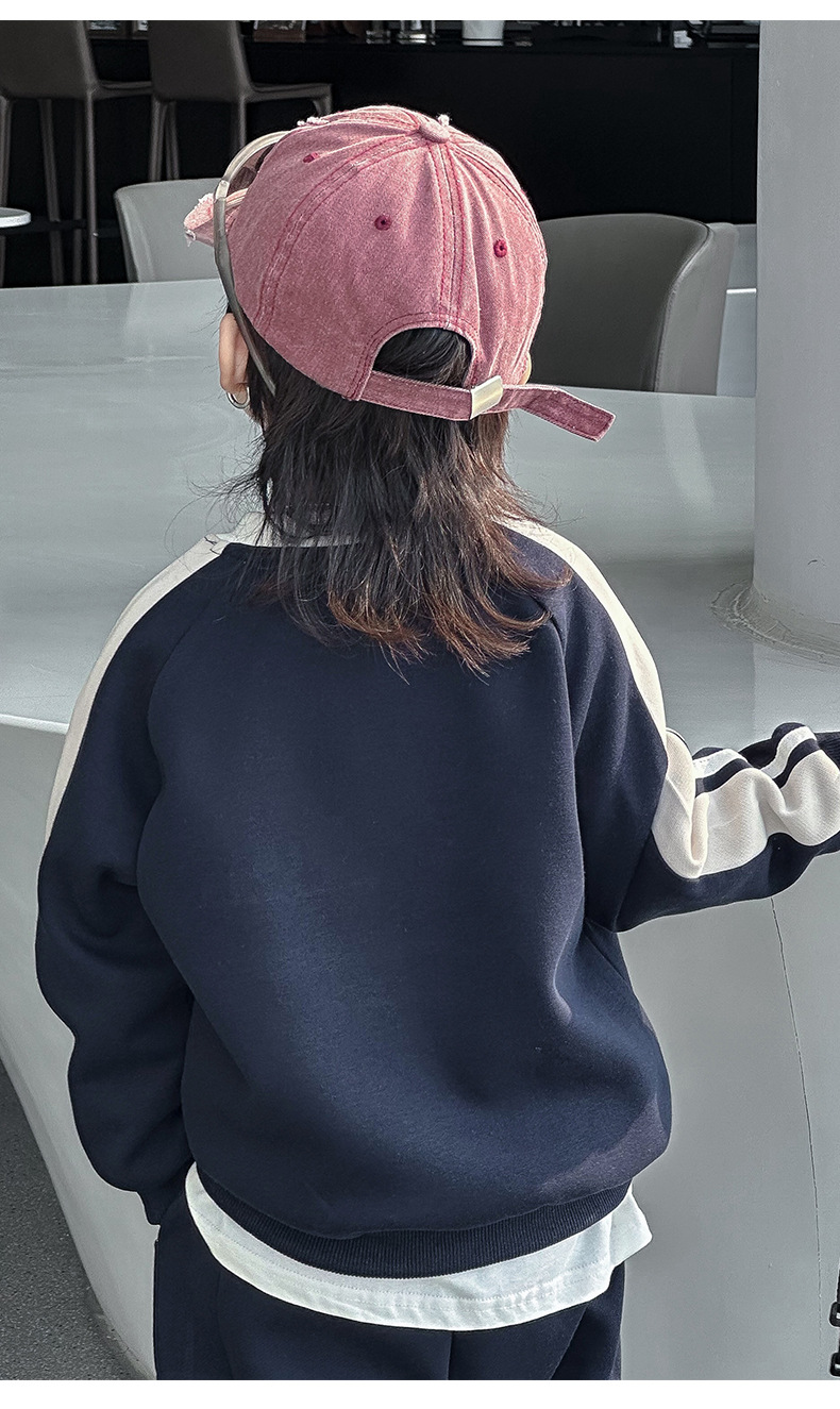 男童卫衣春秋款儿童秋装2024新款男孩秋季套头上衣机车风痞帅童装详情2