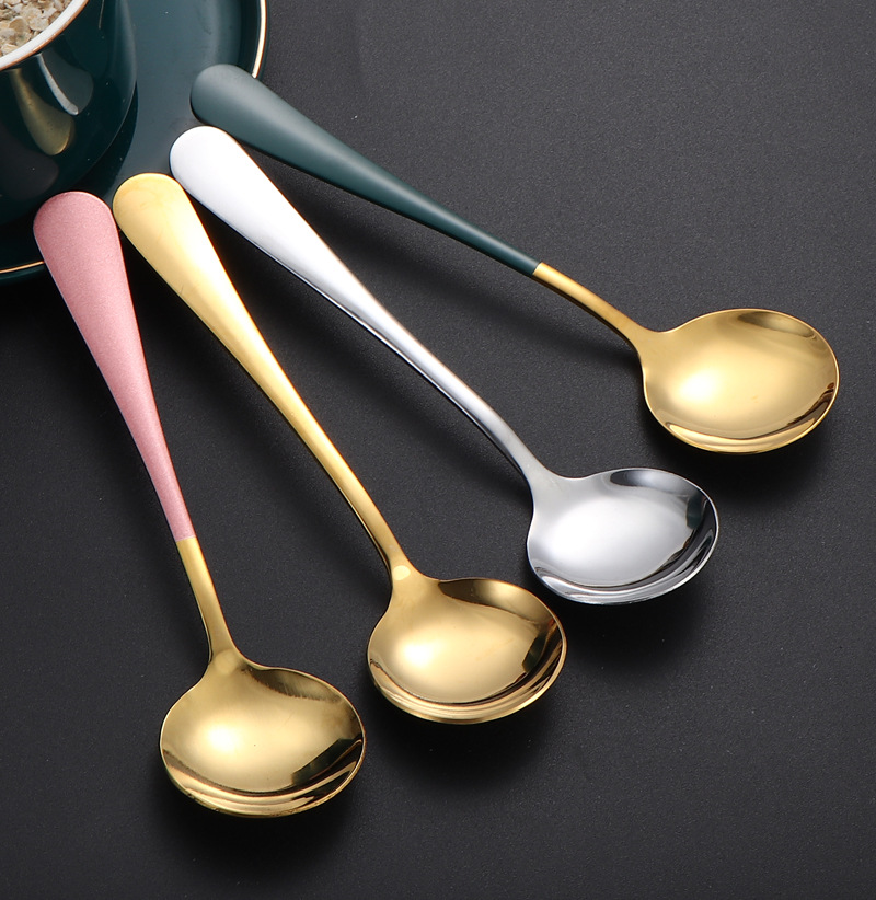 韩式不锈钢网红圆勺3号圆勺燕窝勺礼盒勺礼品勺家用勺西瓜勺汤勺详情17