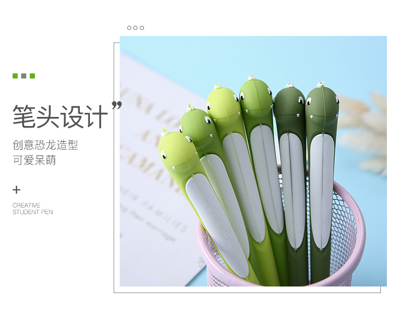 Nueva llegada zhongfan ZF2062 creativo animal pluma neutral dibujos animados dinosaurio styling pluma estudiante papelería firma pluma al por mayor pic 8