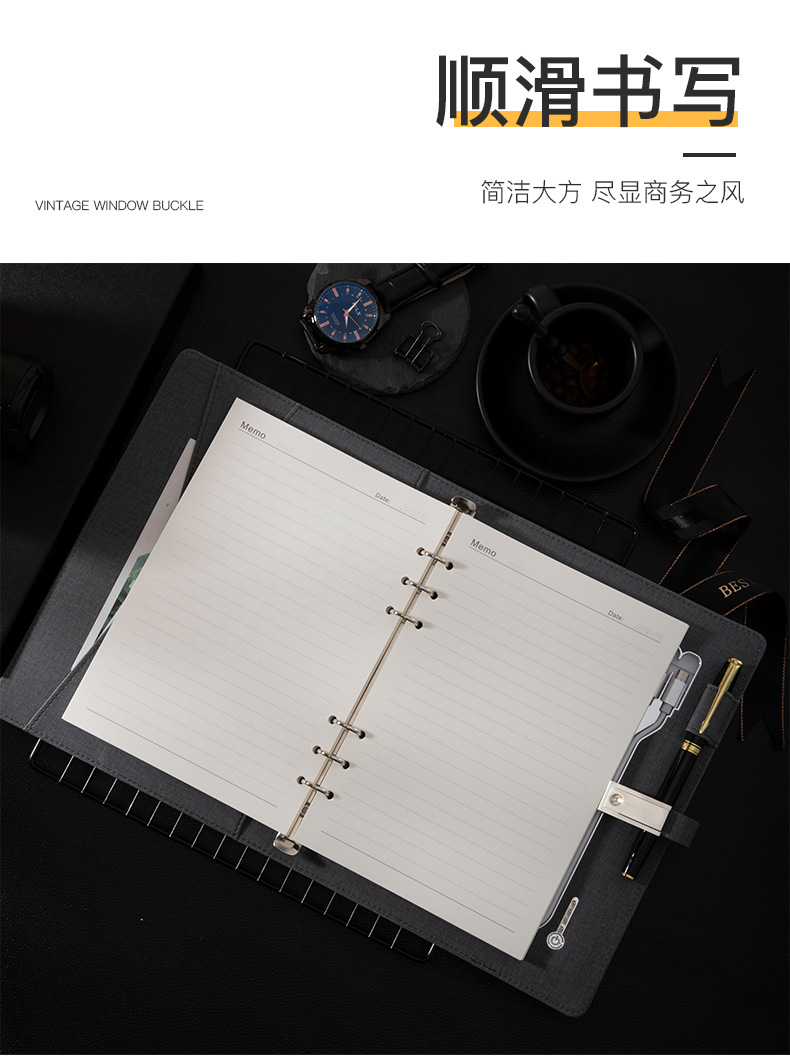 Customized a5 wireless charging notebook, power bank, notebook with USB flash drive, business gift set, customized logo pic 19