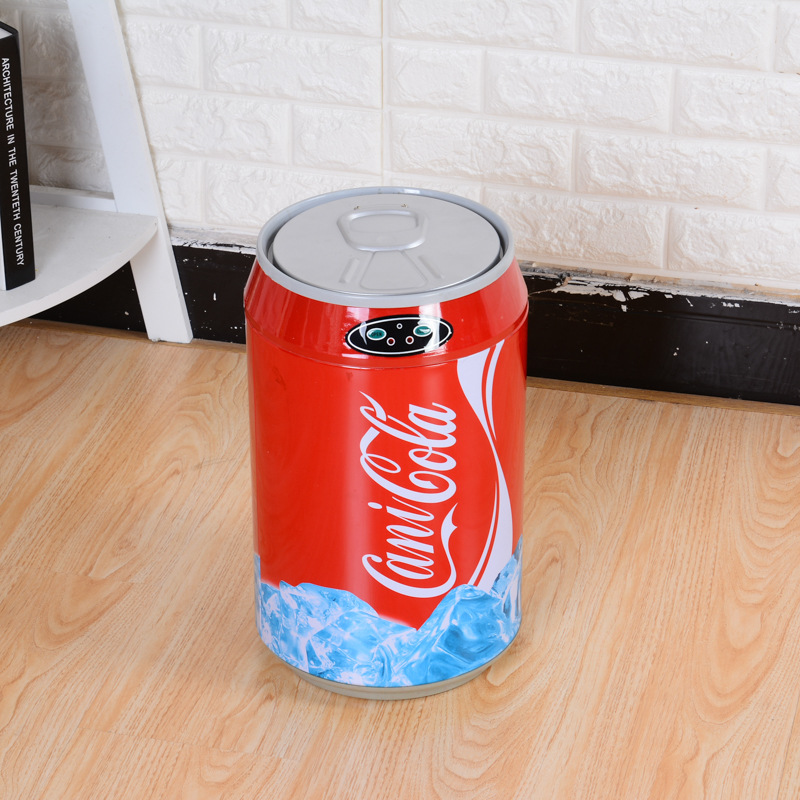 Home stainless steel trash can, creative round cola can, living room storage bucket, sensor-activated electronic trash can pic 10