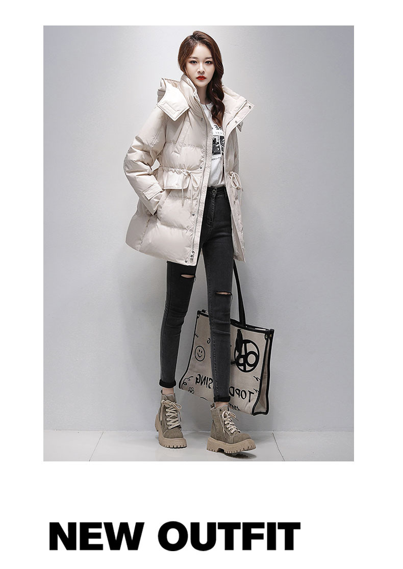 The new design of the down cotton-padded jacket for women in the autumn and winter of 2022, featuring a unique style and thickened Korean-style cotton-padded jacket pic 8