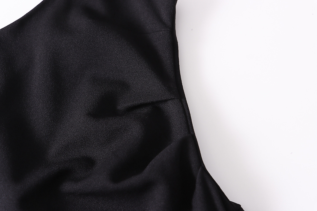 Sinan Antwai-cut French square-neck black vest dress 2024 Early Autumn New Style SN5158 pic 33