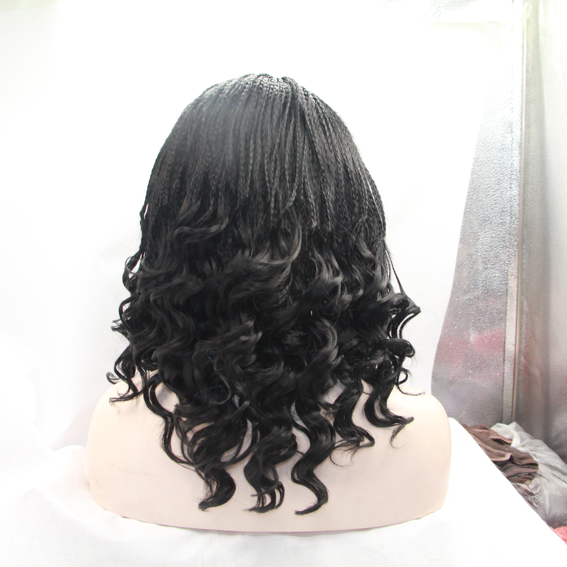 欧美NEWLOOK前蕾丝时尚新款短发长辫子Lace Front Wigs BW0105详情23