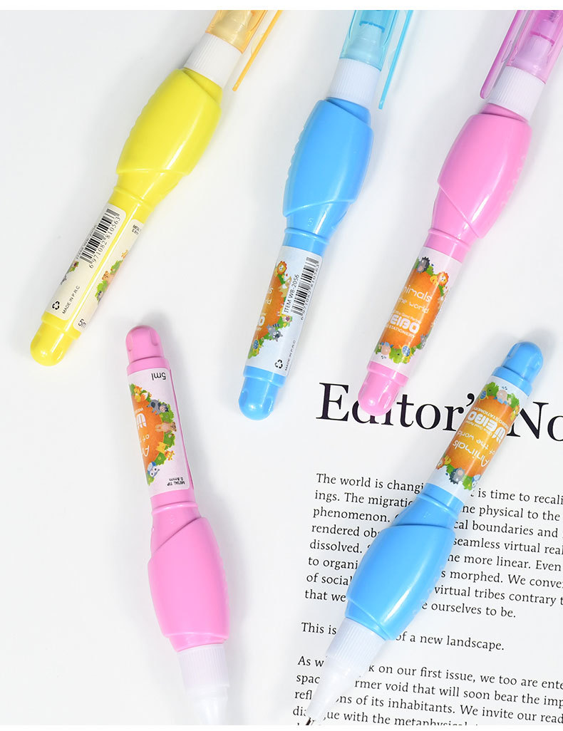 Weibo Creative Cartoon Cute Correcting Typos White Correction Fluid, learning and Office dual-purpose stationery pic 8