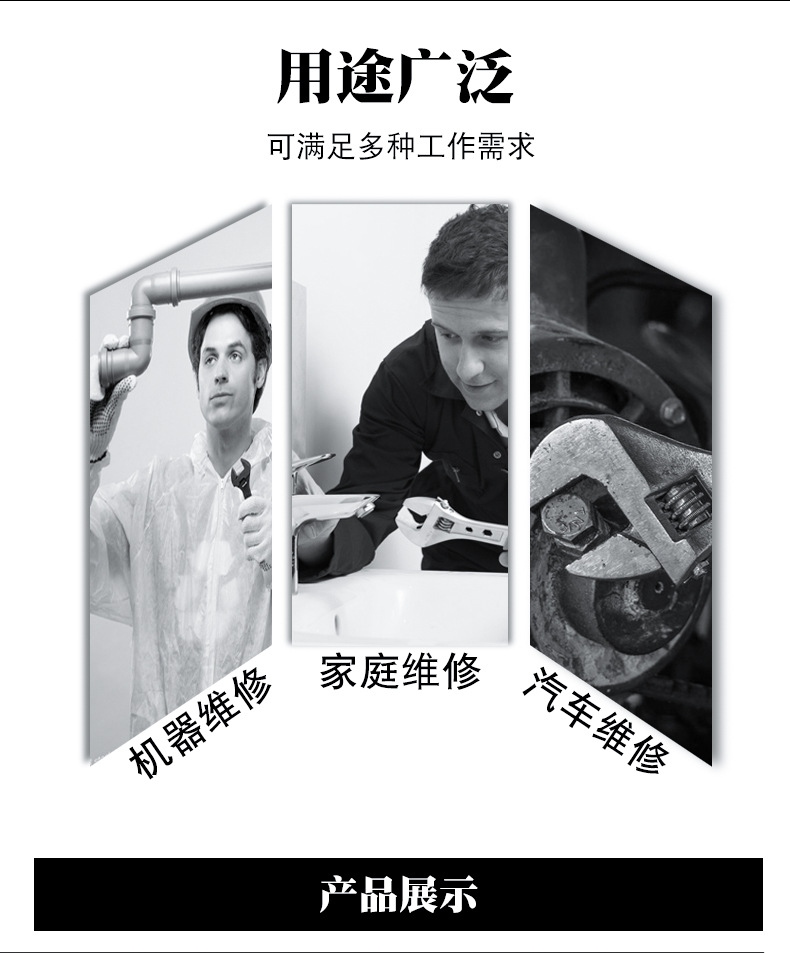 五金工具多用活动扳手动工具活扳手工业活动扳子批发详情2
