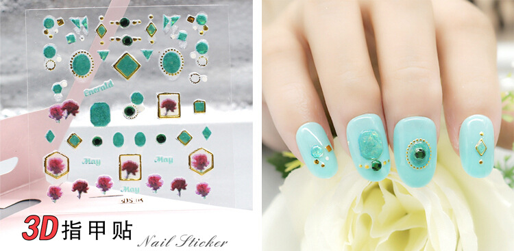3D nail stickers, nail art stickers, laser stickers, new process, super adhesive back glue process pic 31