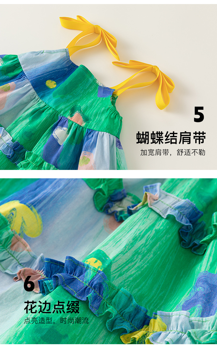 宥宝童装儿童姐弟装涂鸦印花衬衫女童连衣裙扎染公主裙子XQ23153详情19