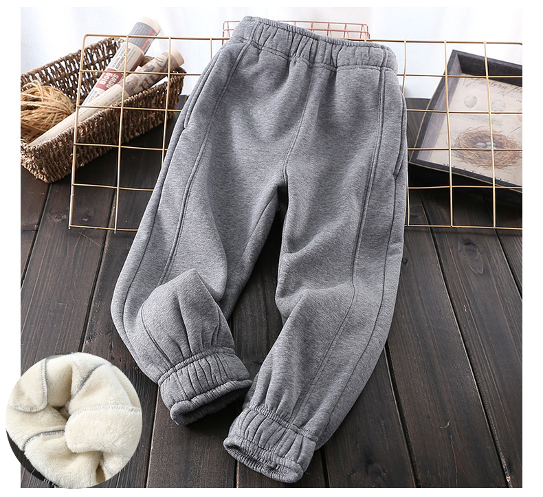 儿童羊羔毛冬裤女大童加绒加厚冬棉裤男大童宽松胖童亲子裤包邮详情26