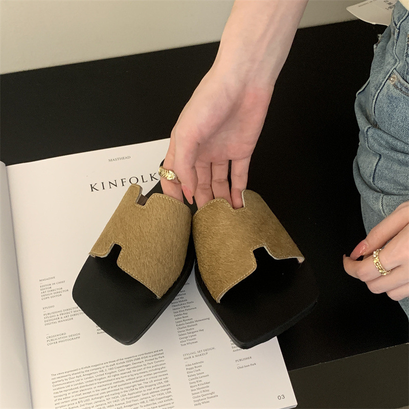 女士凉拖鞋外穿2024年夏季新款时尚百搭复古舒适平底防滑一字拖潮详情23