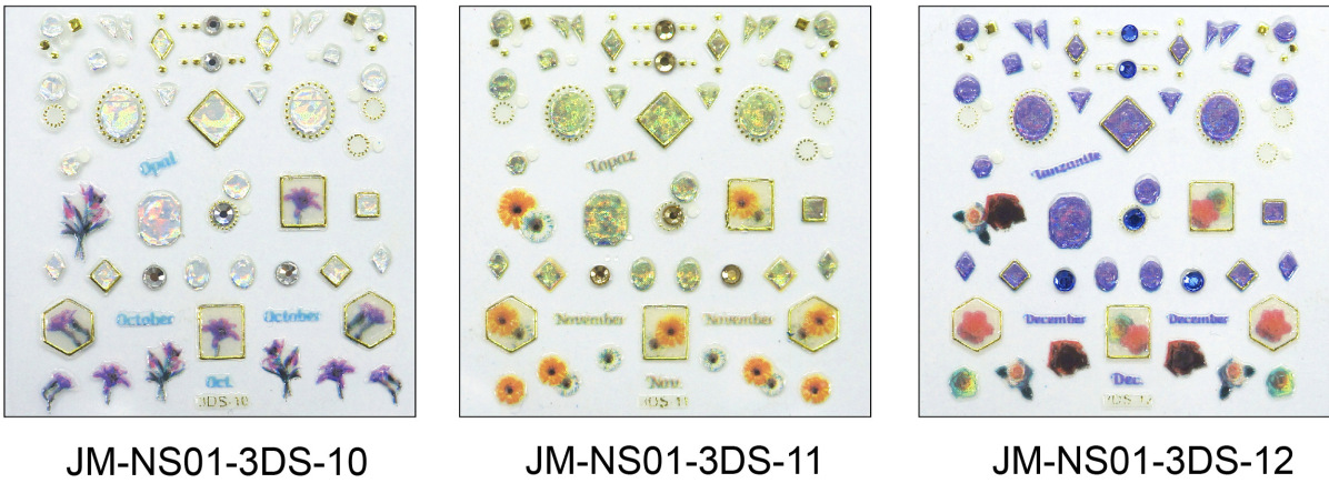 3D nail stickers, nail art stickers, laser stickers, new process, super adhesive back glue process pic 16