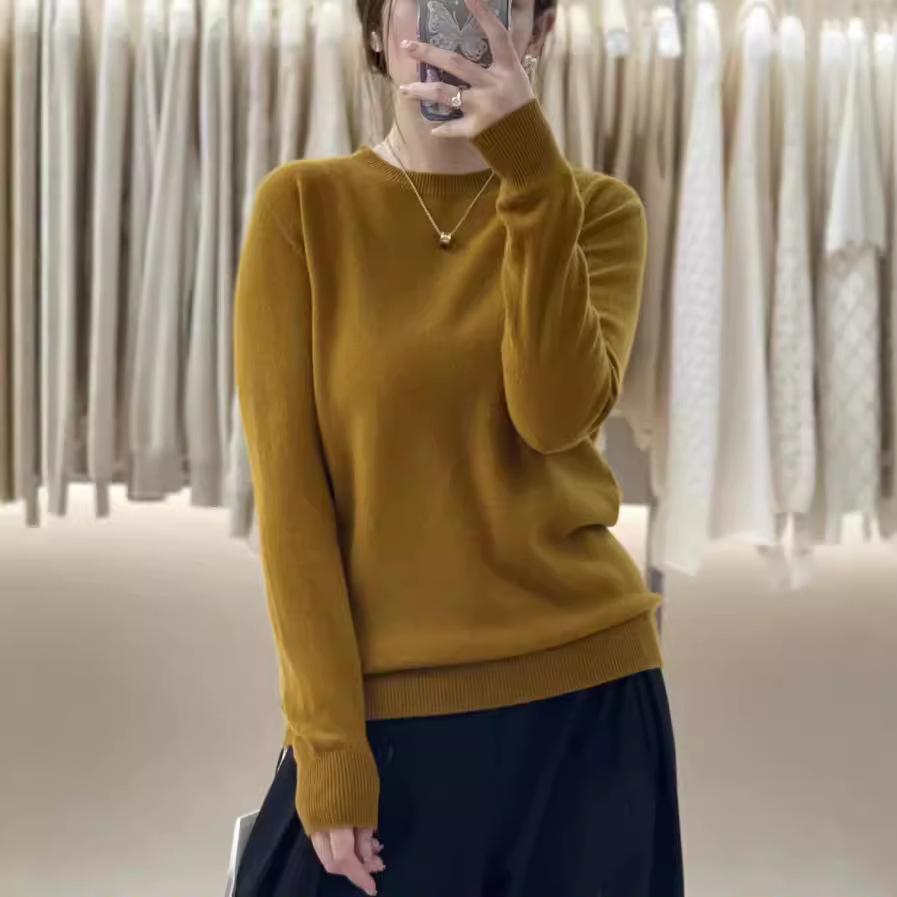 女款针织衫简约圆领套头毛衣女2024秋冬季新款时尚百搭减龄上衣女详情7