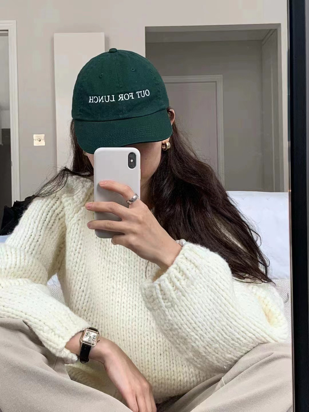 2023 in-stock Handongdaemun autumn/Winter new oun*e round-neck handcrafted pullover loose wool casual sweater top pic 39